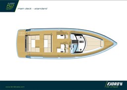 Fjord 52 Open (2018) main deck layout