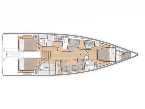 Layout Beneteau Oceanis 54
