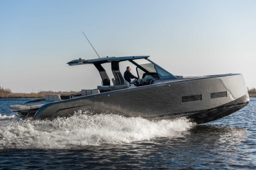 2026 Pardo Yachts 43 cruising on open water, sleek design and modern features.