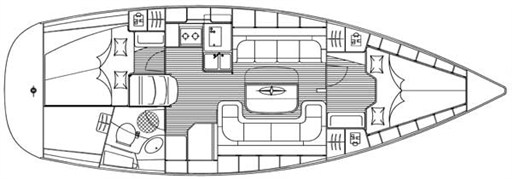 Bavaria 37 Cruiser Layout 2 Kabinen