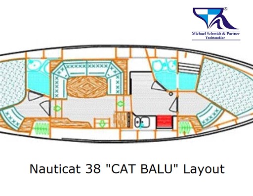 Nauticat 38 CATBALU Layout