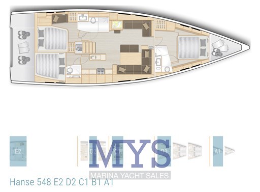 HANSE 545 LAYOUT INTERNO