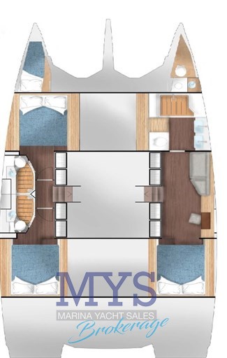 DUFOUR 44 CATAMARANS LAYOUT 3 CAB