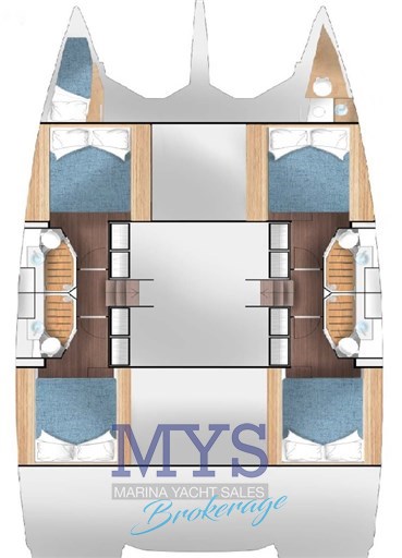 DUFOUR 44 CATAMARANS LAYOUT 4 CAB