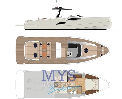 CAYMAN YACHTS 450 WA PIANI GENERALI COLORATI