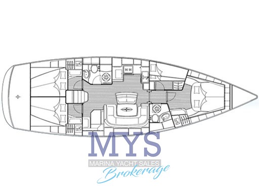 Bavaria 46 cruiser 2007 layout
