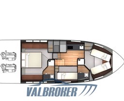 layout Fairline Targa  48 valbroker