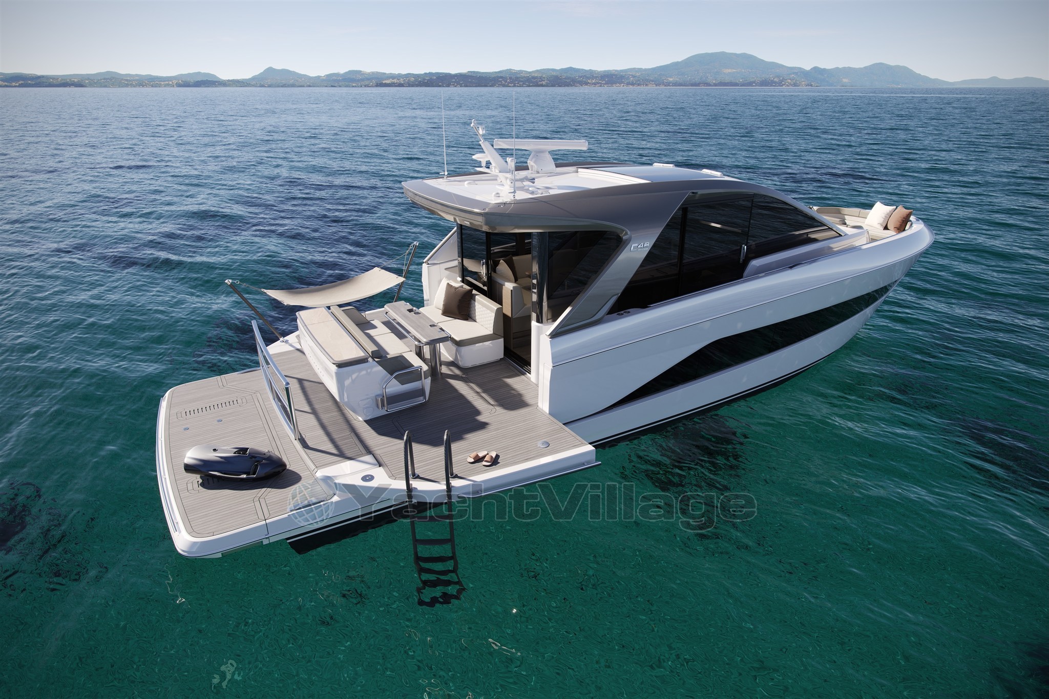 [E] c48-deck-saloon-exterior-white-hull-with-inboards-static