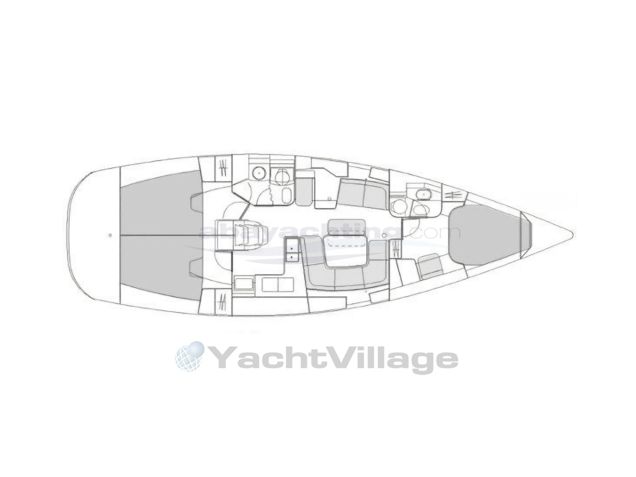 Abayachting Jeanneau Sun Odyssey 43 usata-second hand layout