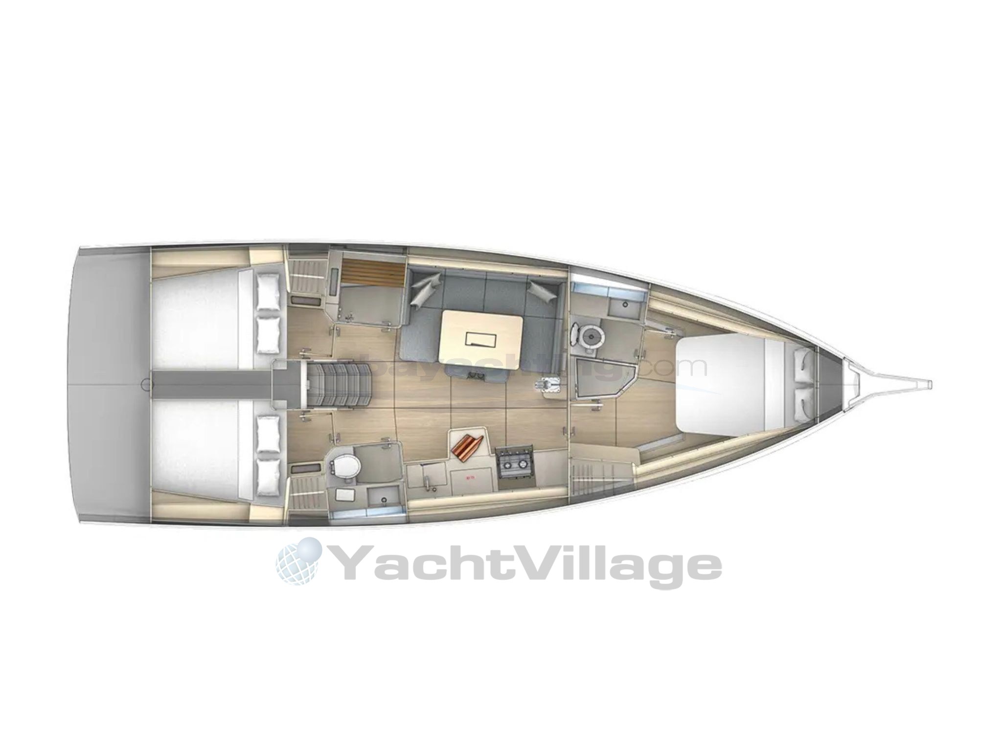 Abayachting Dufour 41 usata-second hand layout
