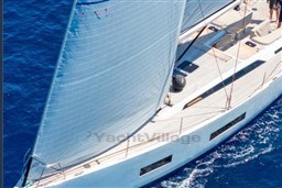2024 Solaris 50 yacht sailing on blue ocean waters.