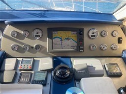 Control panel of 2007 Innovazione e Progetti Alena 48 yacht with navigation instruments.