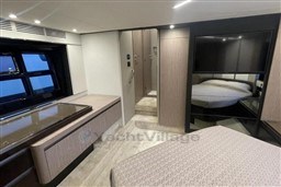 Luxurious interior of 2020 Azimut S6 yacht with modern furnishings and elegant design.