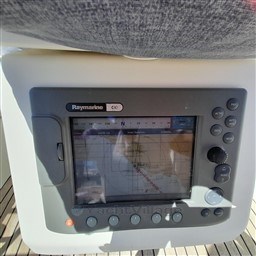 Raymarine C80 navigation display on 2008 Beneteau Oceanis 43 sailboat.