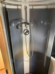 Shower area inside 2004 Primatist G 50 Speedster yacht, featuring modern fixtures.