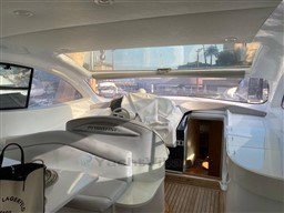 Interior of 2004 Primatist G 50 Speedster yacht, featuring sleek seating and modern design.