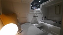 Interior of 2024 Comuzzi Yachts C-32 Sport, featuring cozy seating and modern design.
