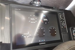 Garmin GPS display on 2022 Beneteau Antares 8 Fishing boat dashboard.