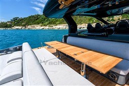 Manufacturer Provided Image: Luxurious 2025 SACS Rebel 55 OB yacht interior with scenic ocean view.