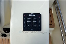 Lenco trim tab control panel on 2023 Invictus GT 280 boat dashboard.