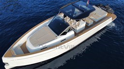 2019 Pardo Yachts 43 cruising on open water, showcasing sleek design and luxury features.