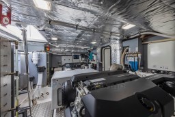 Engine room of 2025 Pardo Yachts Endurance 60, showcasing advanced machinery and equipment.