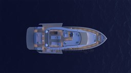 Top view of 2025 Pardo Yachts Endurance 60 on dark water.
