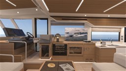 Luxurious interior of 2025 Pardo Yachts Endurance 60 with modern design and ocean view.