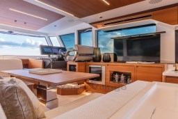 Luxurious interior of 2025 Pardo Yachts Endurance 60 with modern design and panoramic windows.