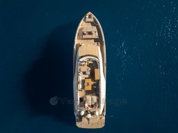 Top view of 2025 Pardo Yachts Endurance 72 on blue water.