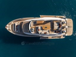 Aerial view of 2025 Pardo Yachts Endurance 72, showcasing luxurious deck and sleek design.