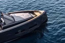 2026 Pardo Yachts 43 luxury yacht on calm blue water.