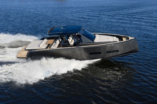 2026 Pardo Yachts 43 cruising on open water, showcasing sleek design and luxury features.