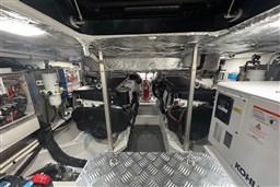 Engine room of 2026 Pardo Yachts 43, featuring advanced machinery and equipment.