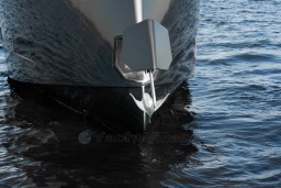 Bow of 2026 Pardo Yachts 43, sleek design on water.