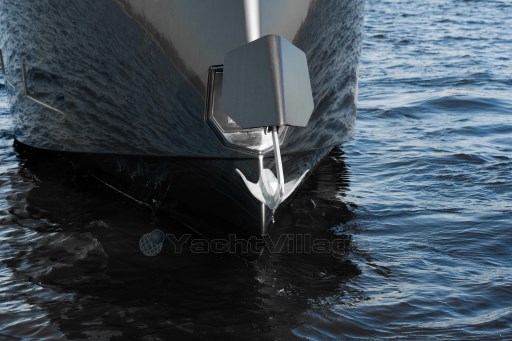Bow of 2026 Pardo Yachts 43, sleek design on water.
