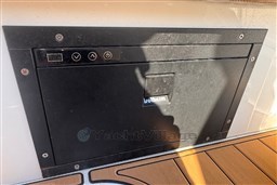 Isotherm fridge on 2026 Brig Eagle 8 boat, featuring digital controls.