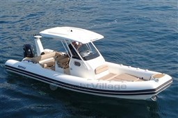 2026 Brig Eagle 8 boat cruising on open water, featuring sleek design and modern amenities.
