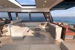 Luxurious interior of 2026 Pardo Yachts GT65 with ocean view.