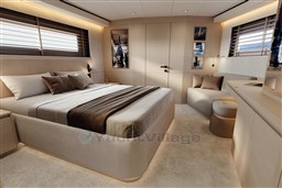 Luxurious bedroom in Pardo Yachts GT65, model year 2026.