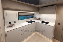 Modern kitchen on the 2026 Pardo Yachts GT65.