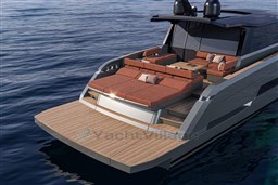 Luxury yacht Pardo GT65 2026 on calm waters.