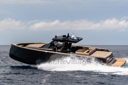 2025 Pardo Yachts 50 cruising on open water, showcasing sleek design and luxury features.