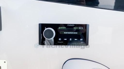 Fusion Bluetooth audio system on 2024 Apreamare GOZZO 38 CABIN yacht.