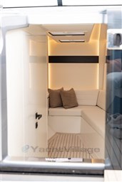 2024 VanDutch 40 interior cabin with modern design and cozy seating.