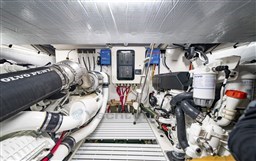 Tiara EX54 engine room