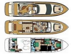 Riva 85 Opera 3 cabin layout