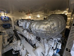 Bertram 630 engine detail