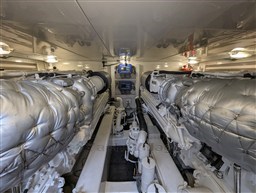 Bertram 630 engine room