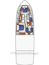 Lower layout, queen berth Vip cabin